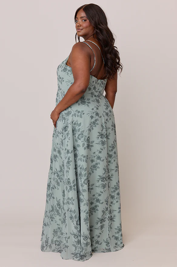 Inez Chiffon Floral Print Dress | Made To Order - Image 18