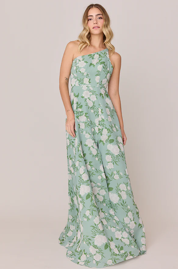 Inez Chiffon Floral Print Dress | Made To Order - Image 19