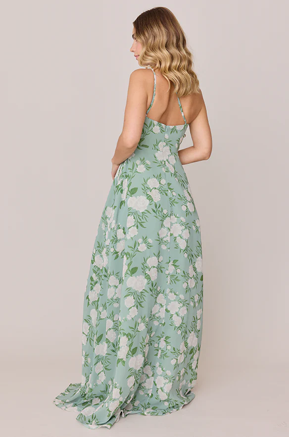 Inez Chiffon Floral Print Dress | Made To Order - Image 20