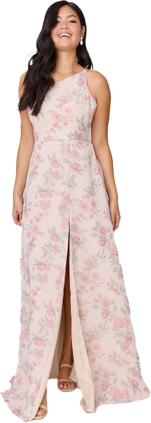 Inez Chiffon Floral Print Dress | Made To Order - Image 28
