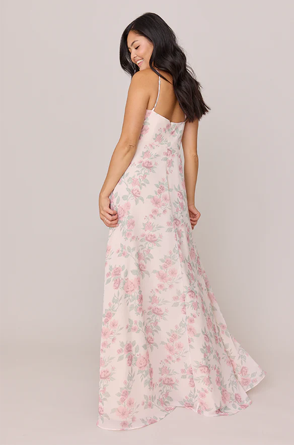 Inez Chiffon Floral Print Dress | Made To Order - Image 4