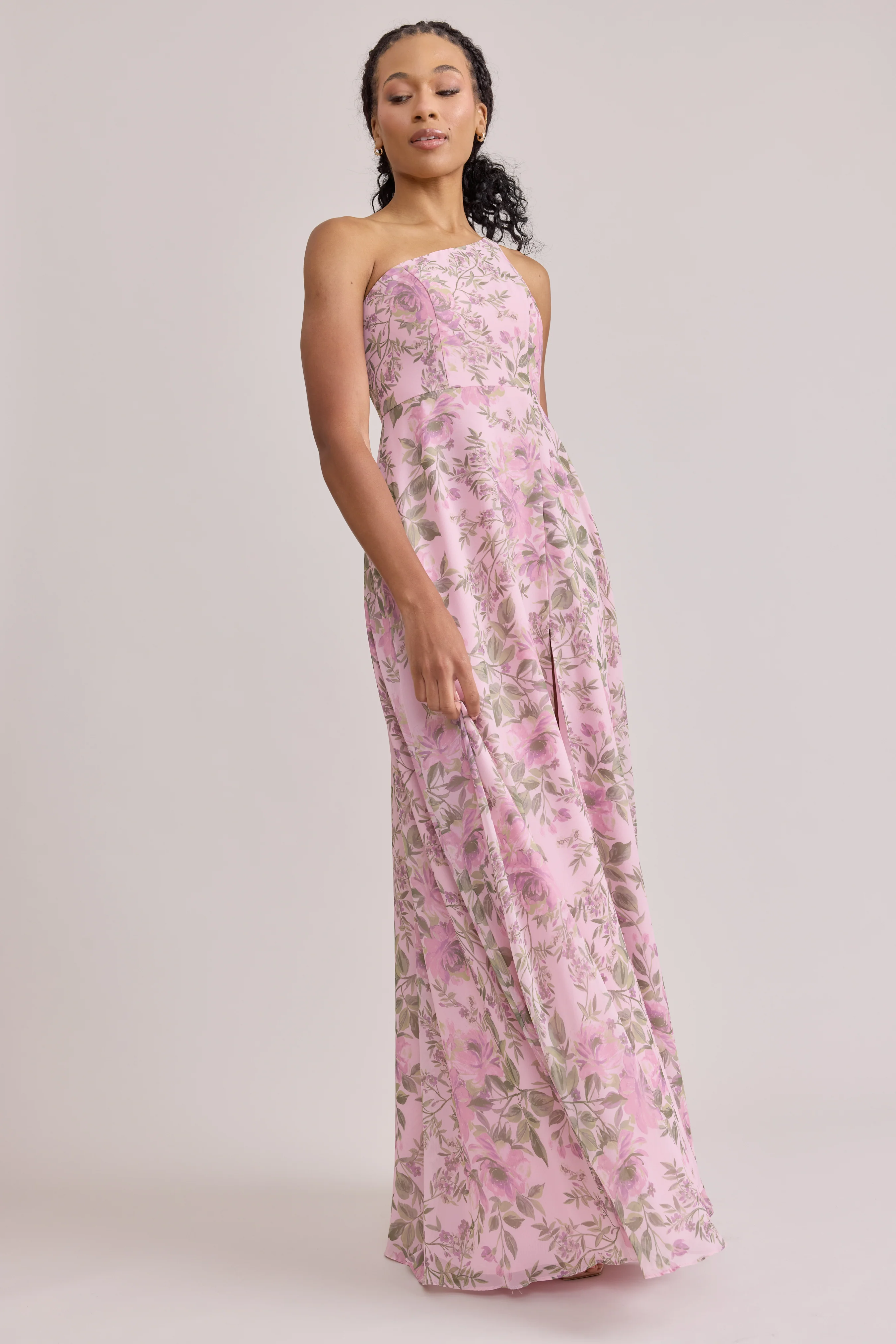 Inez Chiffon Floral Print Dress | Made To Order - Image 51