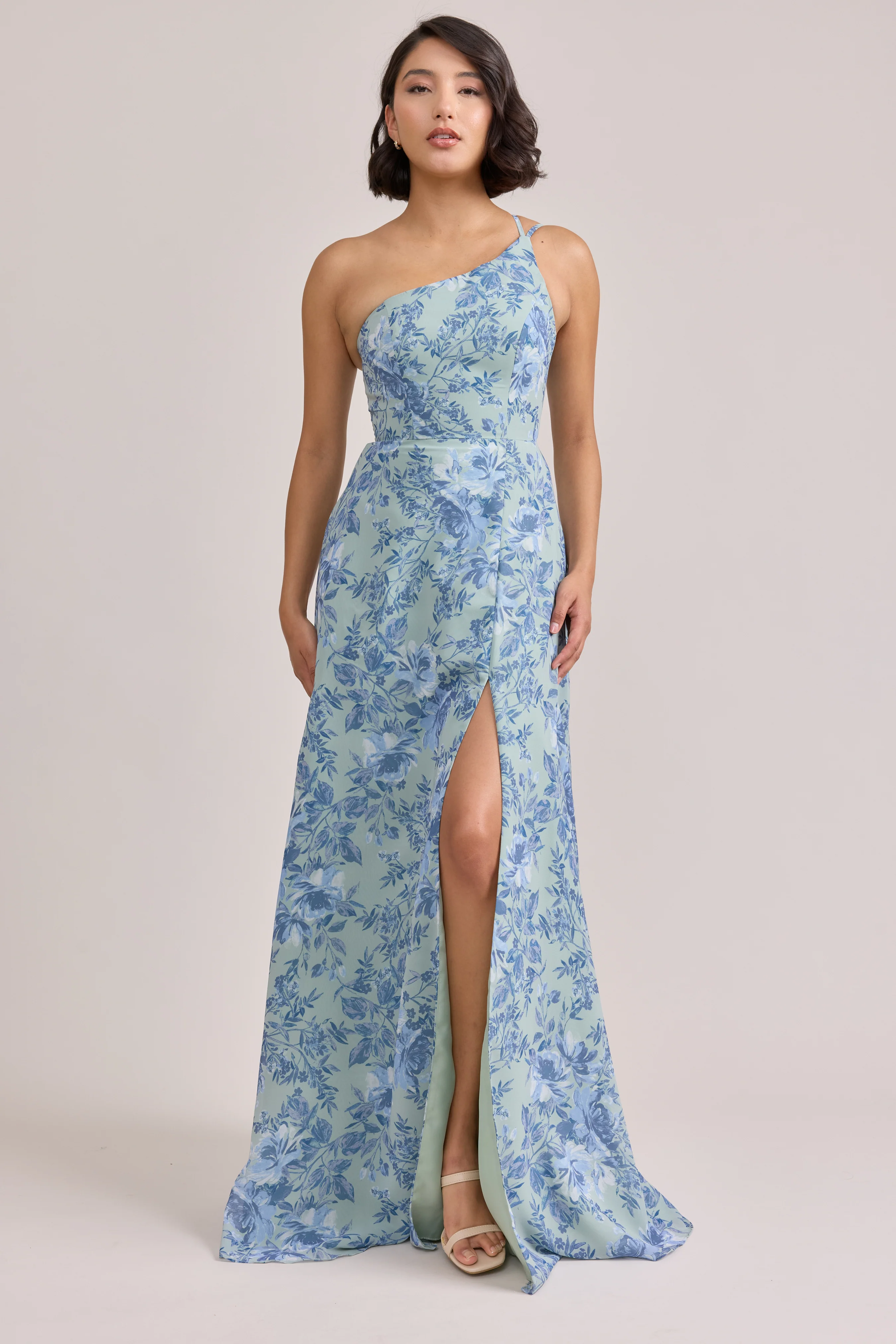 Inez Chiffon Floral Print Dress | Made To Order - Image 55