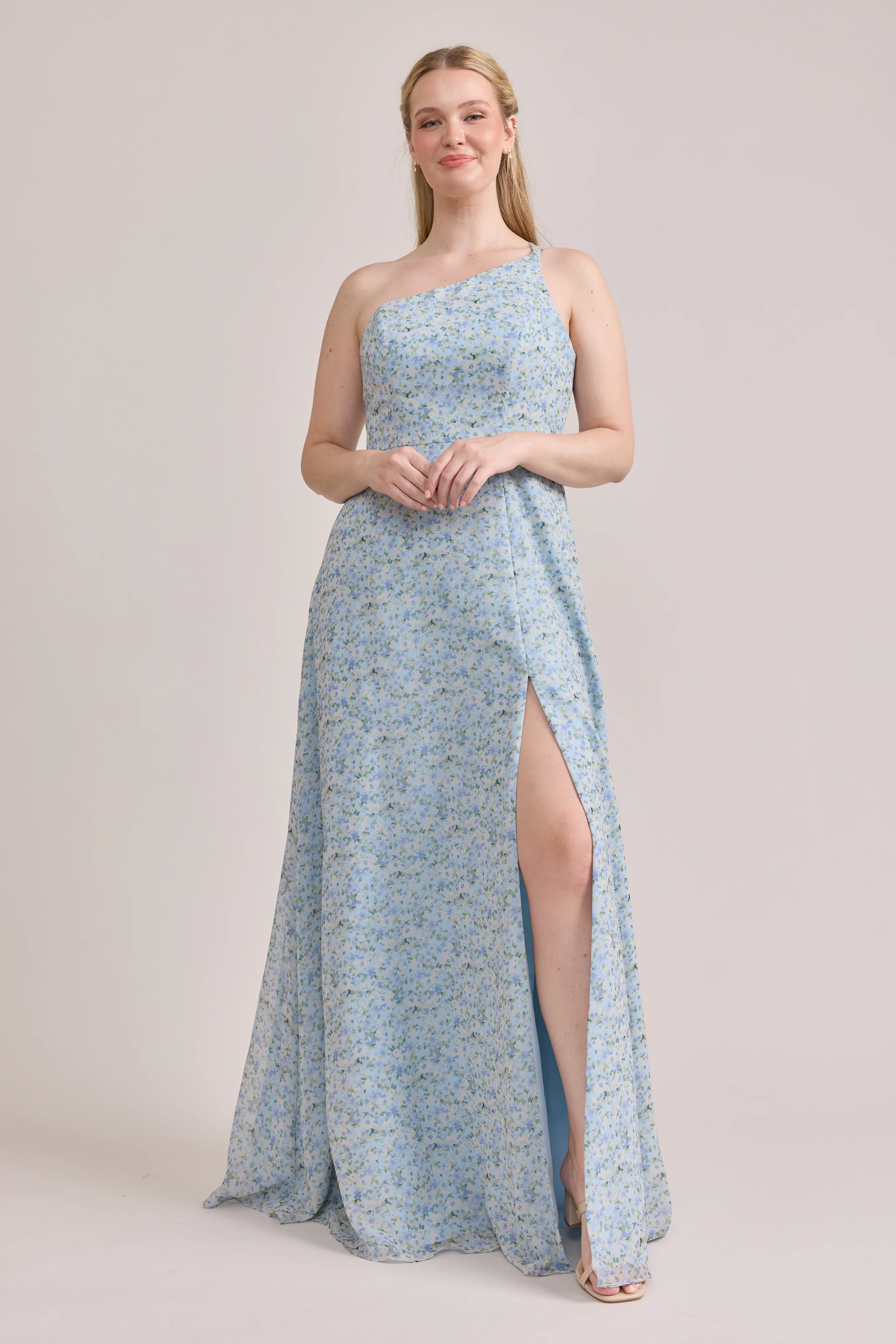 Inez Chiffon Floral Print Dress | Made To Order - Image 58