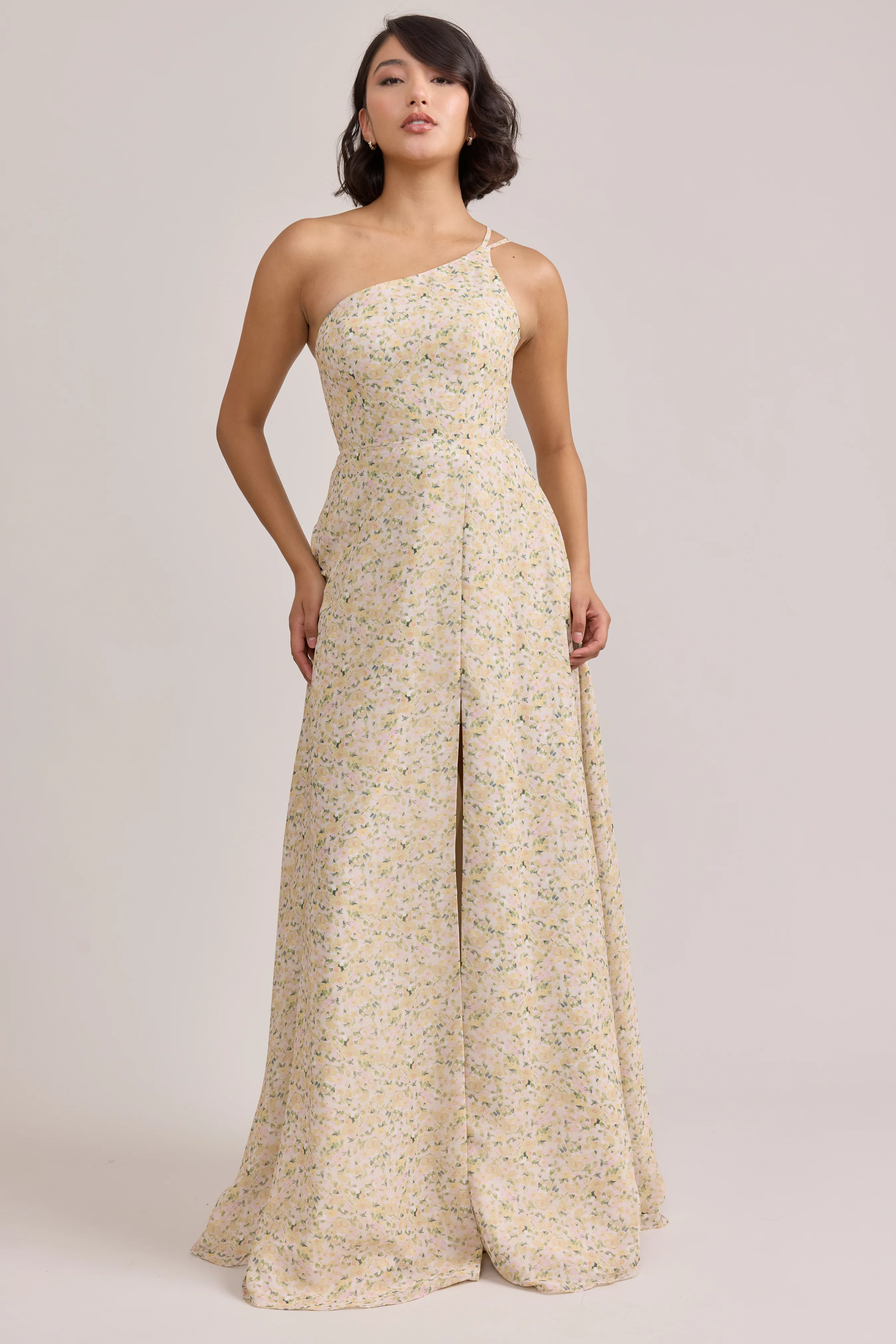 Inez Chiffon Floral Print Dress | Made To Order - Image 61