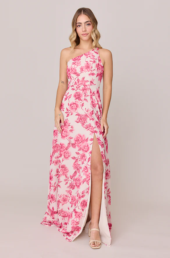 Inez Chiffon Floral Print Dress | Made To Order - Image 9