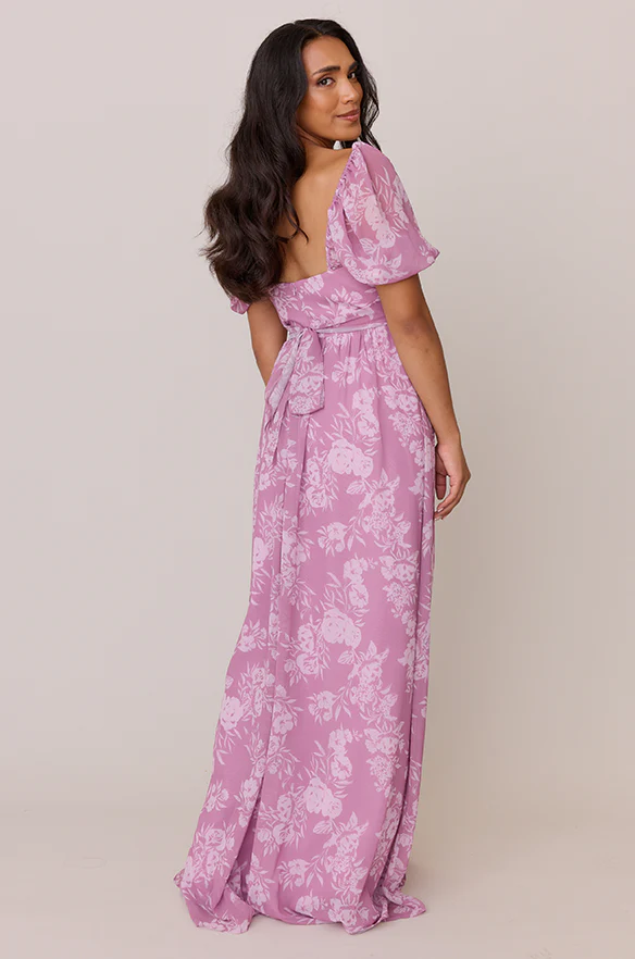 Isabella Chiffon Floral Print Dress | Made To Order - Image 10