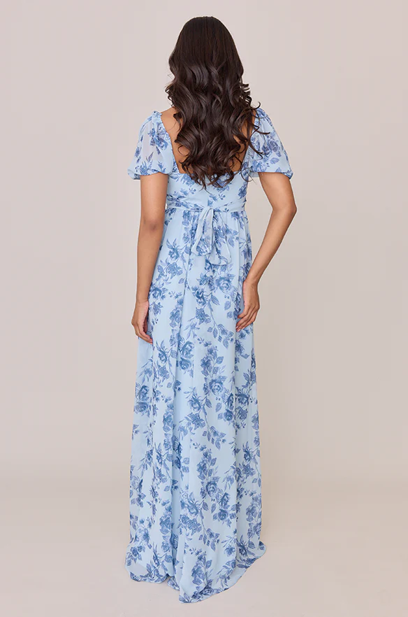 Isabella Chiffon Floral Print Dress | Made To Order - Image 13