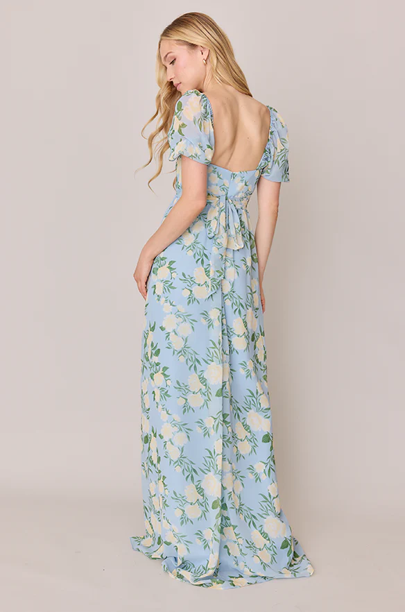 Isabella Chiffon Floral Print Dress | Made To Order - Image 2