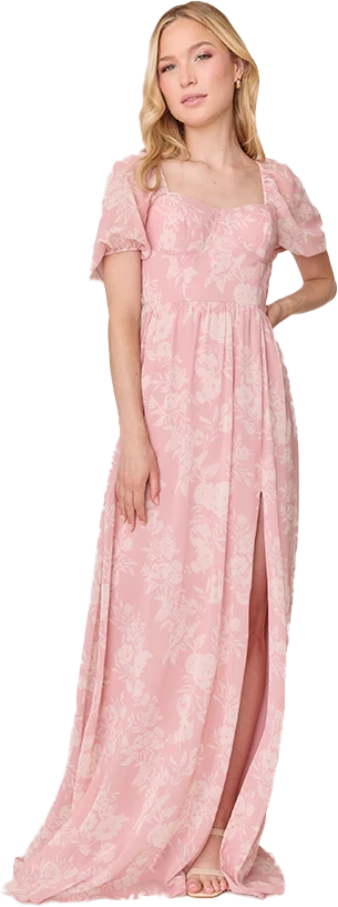 Isabella Chiffon Floral Print Dress | Made To Order - Image 30