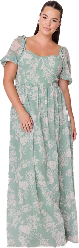 Isabella Chiffon Floral Print Dress | Made To Order - Image 34