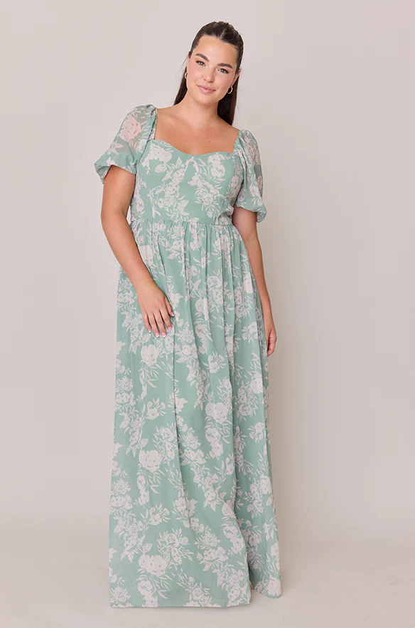 Isabella Chiffon Floral Print Dress | Made To Order - Image 5