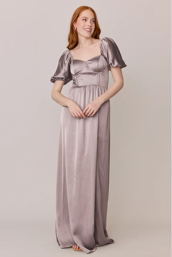 Isabella Satin Dress | Made To Order - Image 100