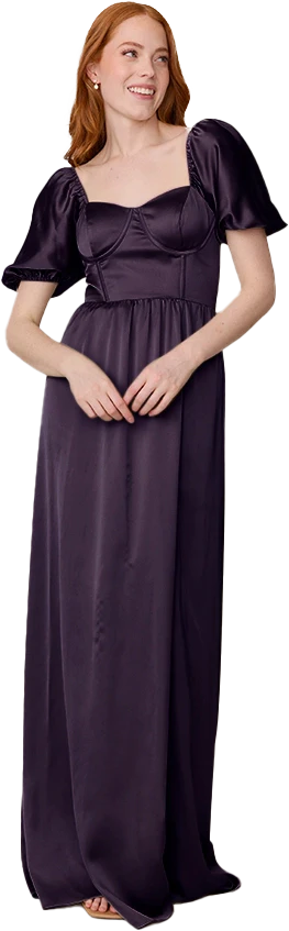 Isabella Satin Dress | Made To Order - Image 122