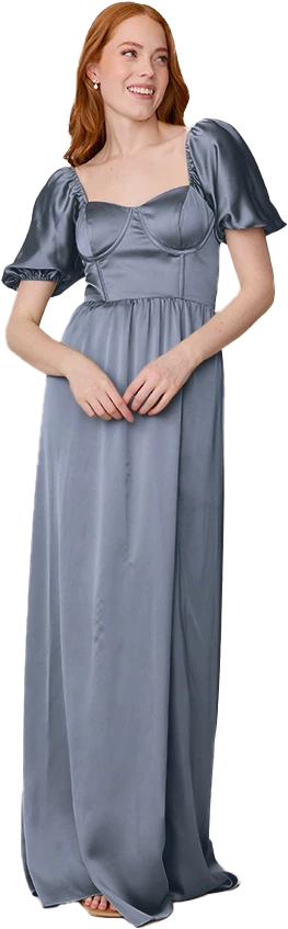 Isabella Satin Dress | Made To Order - Image 125