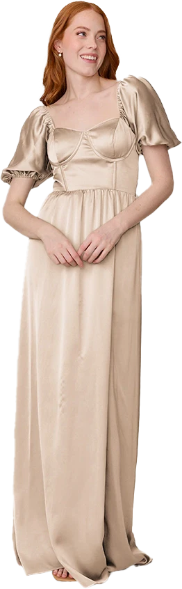 Isabella Satin Dress | Made To Order - Image 128
