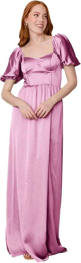 Isabella Satin Dress | Made To Order - Image 145