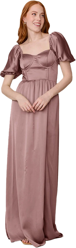Isabella Satin Dress | Made To Order - Image 146