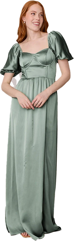 Isabella Satin Dress | Made To Order - Image 150