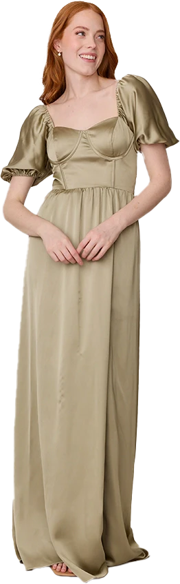 Isabella Satin Dress | Made To Order - Image 151