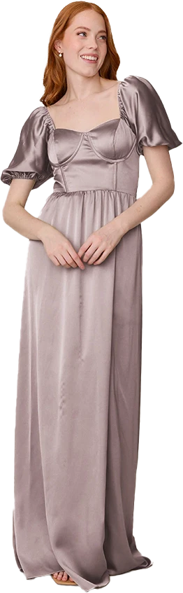 Isabella Satin Dress | Made To Order - Image 155
