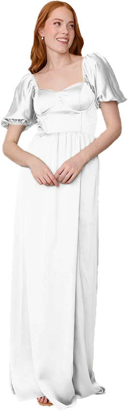 Isabella Satin Dress | Made To Order - Image 158