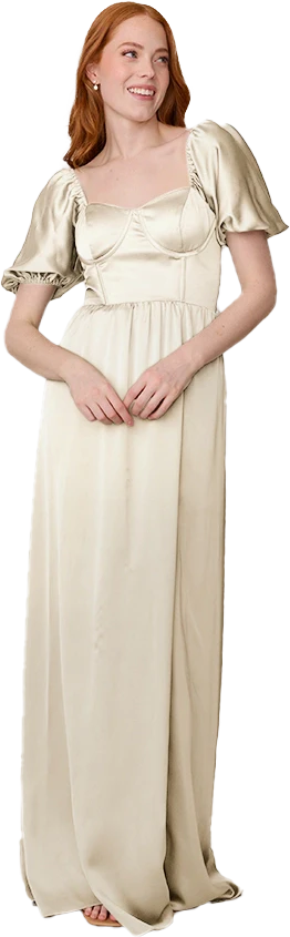 Isabella Satin Dress | Made To Order - Image 160