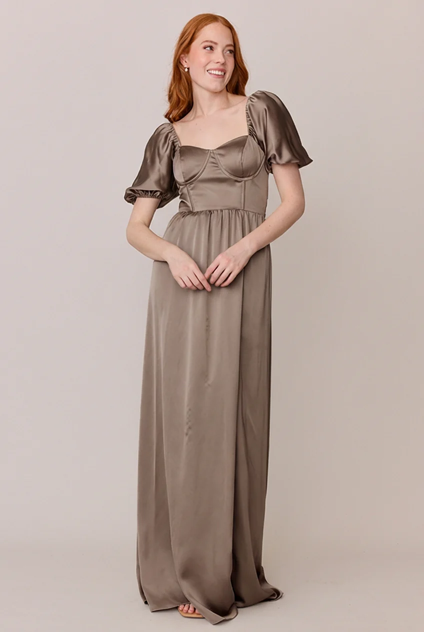 Isabella Satin Dress | Made To Order - Image 169