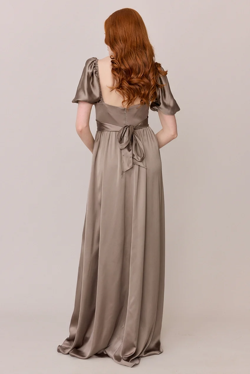 Isabella Satin Dress | Made To Order - Image 170