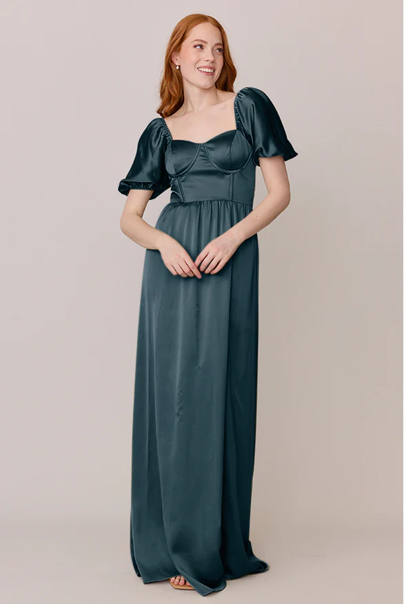 Isabella Satin Dress | Made To Order - Image 36