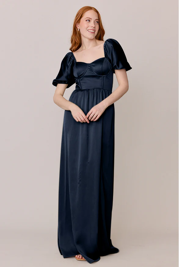 Isabella Satin Dress | Made To Order - Image 78