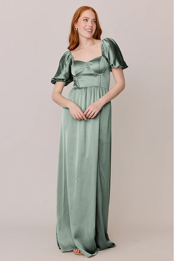 Isabella Satin Dress | Made To Order - Image 90