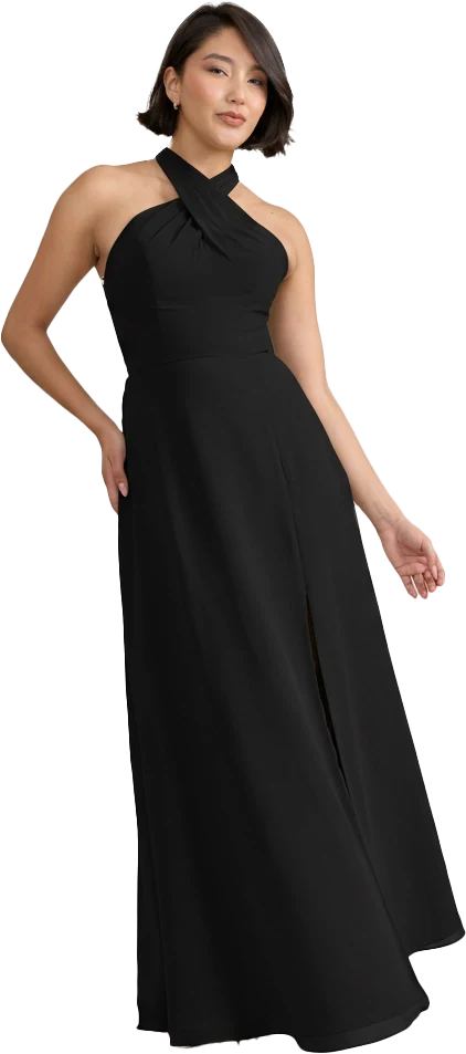 Isla Chiffon Dress | Ready To Ship | Black - Image 3