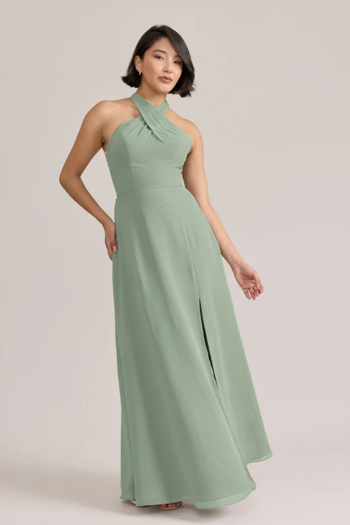 Isla Chiffon Dress | Ready To Ship | Sage