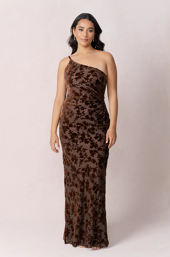 Jade Floral Burnout Velvet Dress | Made To Order - Image 4