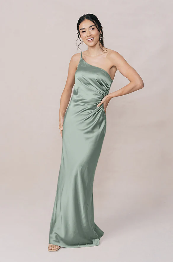 Jade Satin Dress | Made To Order - Image 143