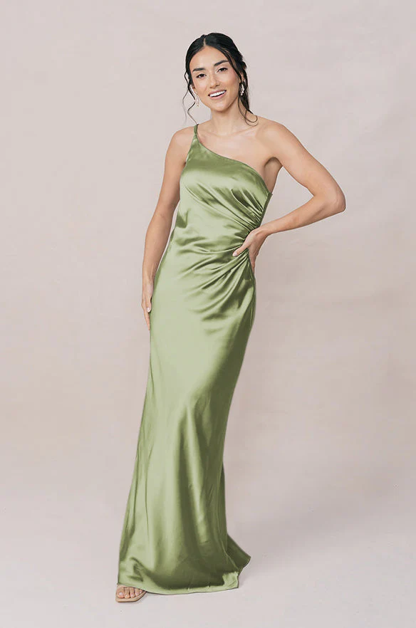 Jade Satin Dress | Made To Order - Image 162