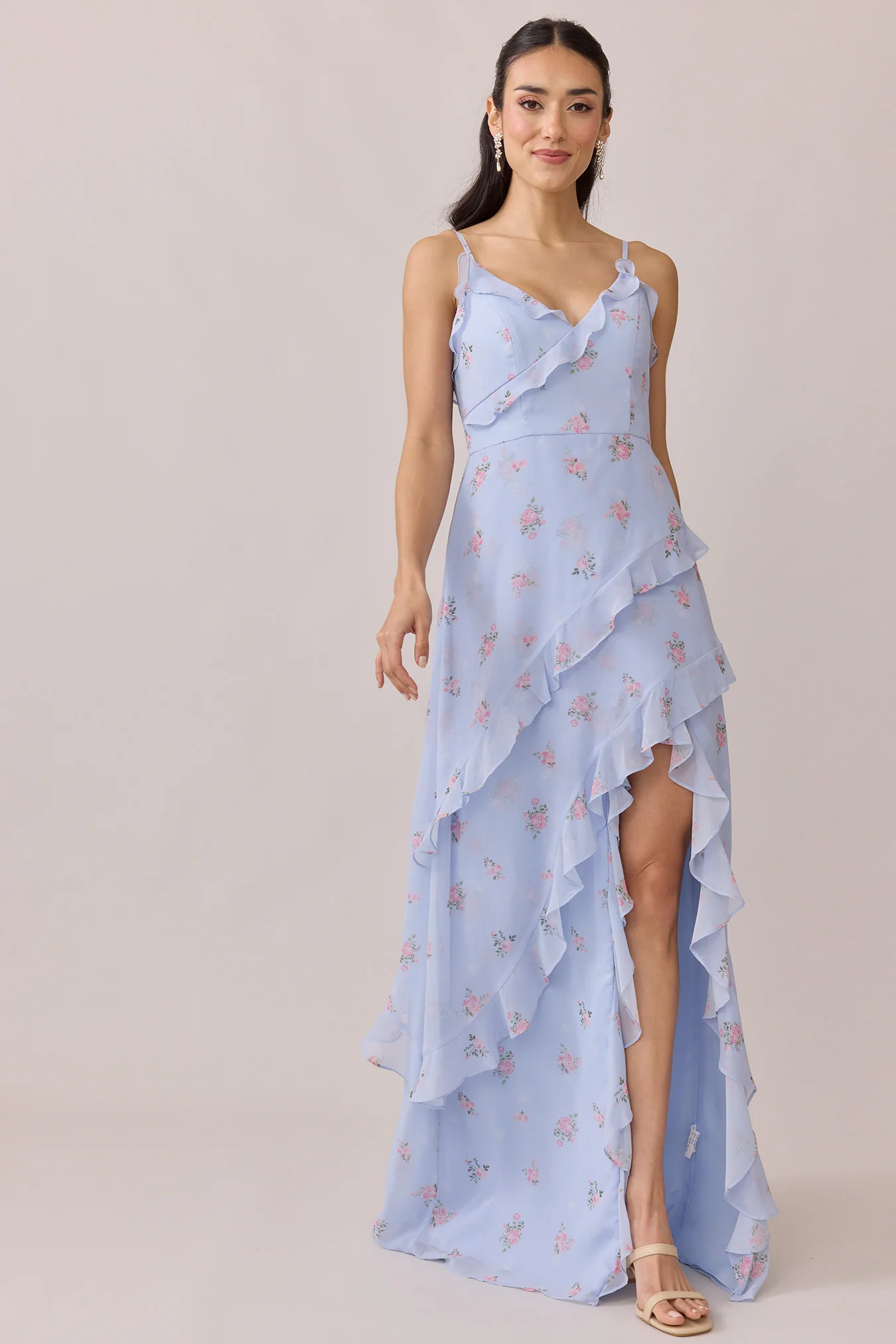 Jules Chiffon Floral Print Dress | Made To Order
