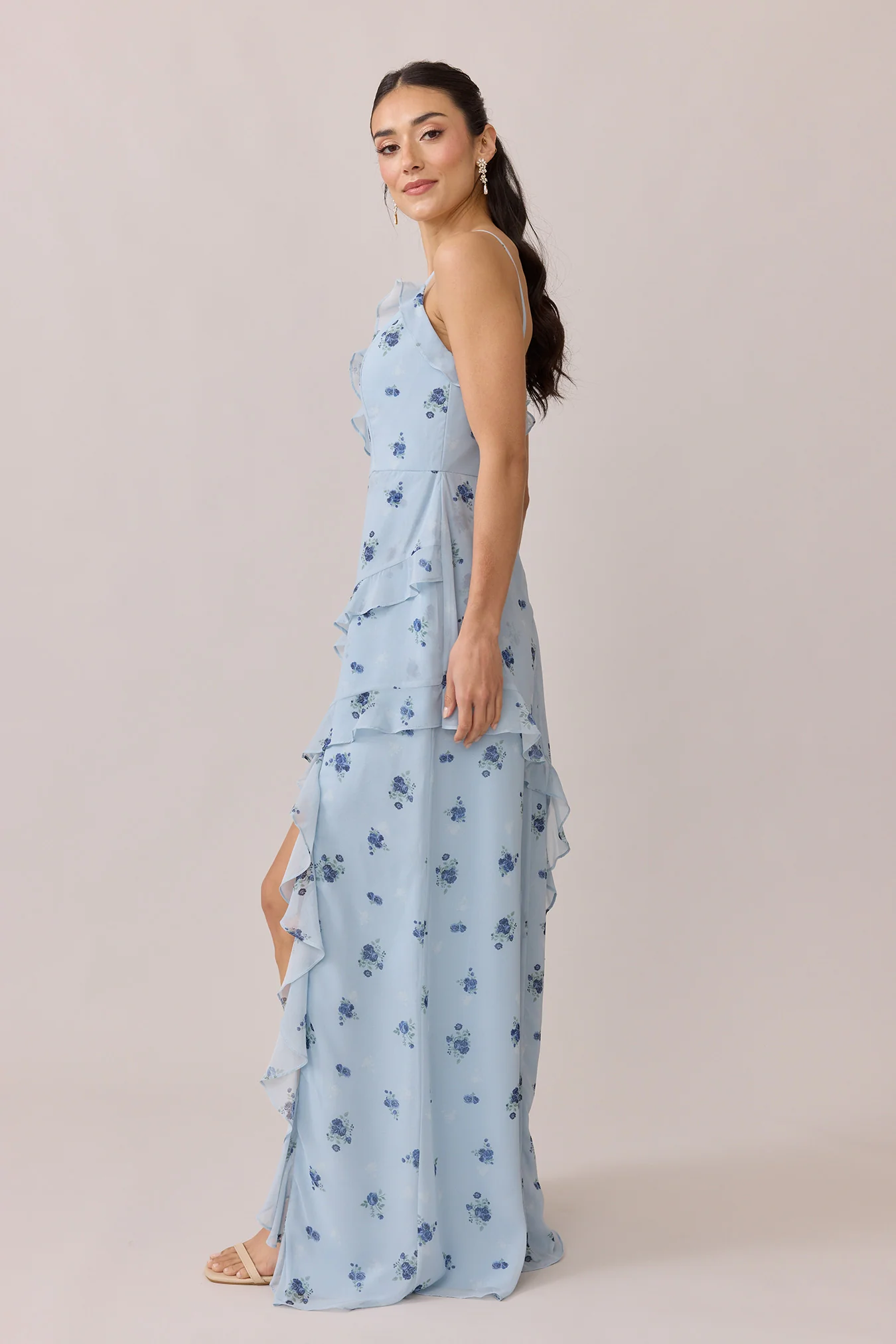 Jules Chiffon Floral Print Dress | Made To Order - Image 10
