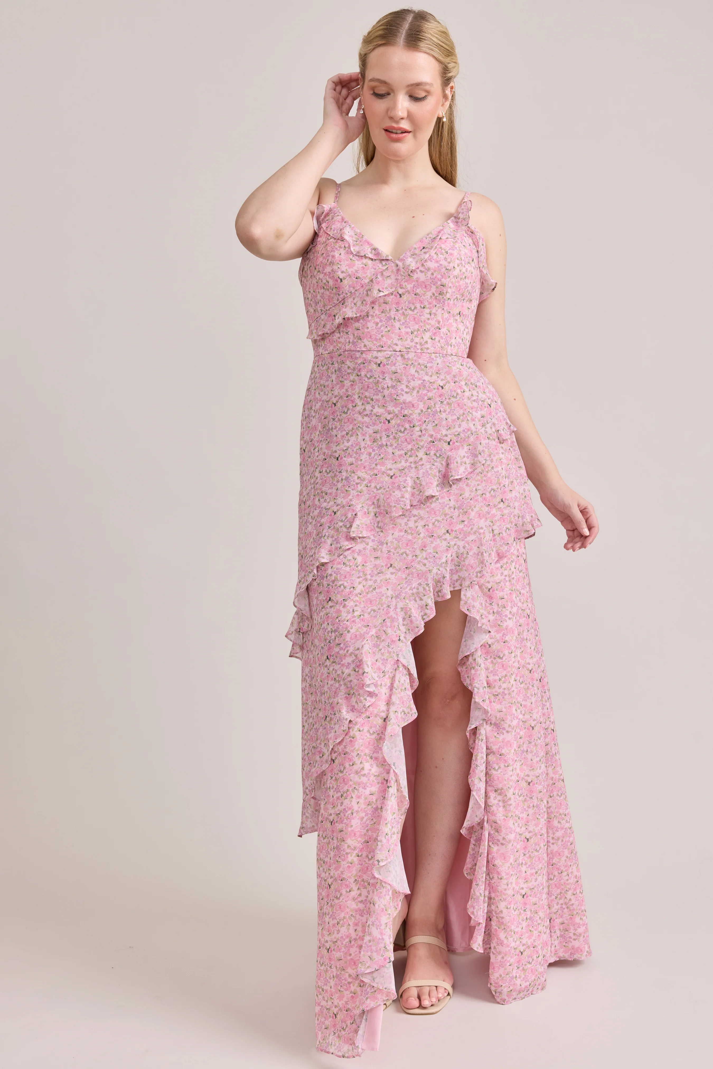 Jules Chiffon Floral Print Dress | Made To Order - Image 21