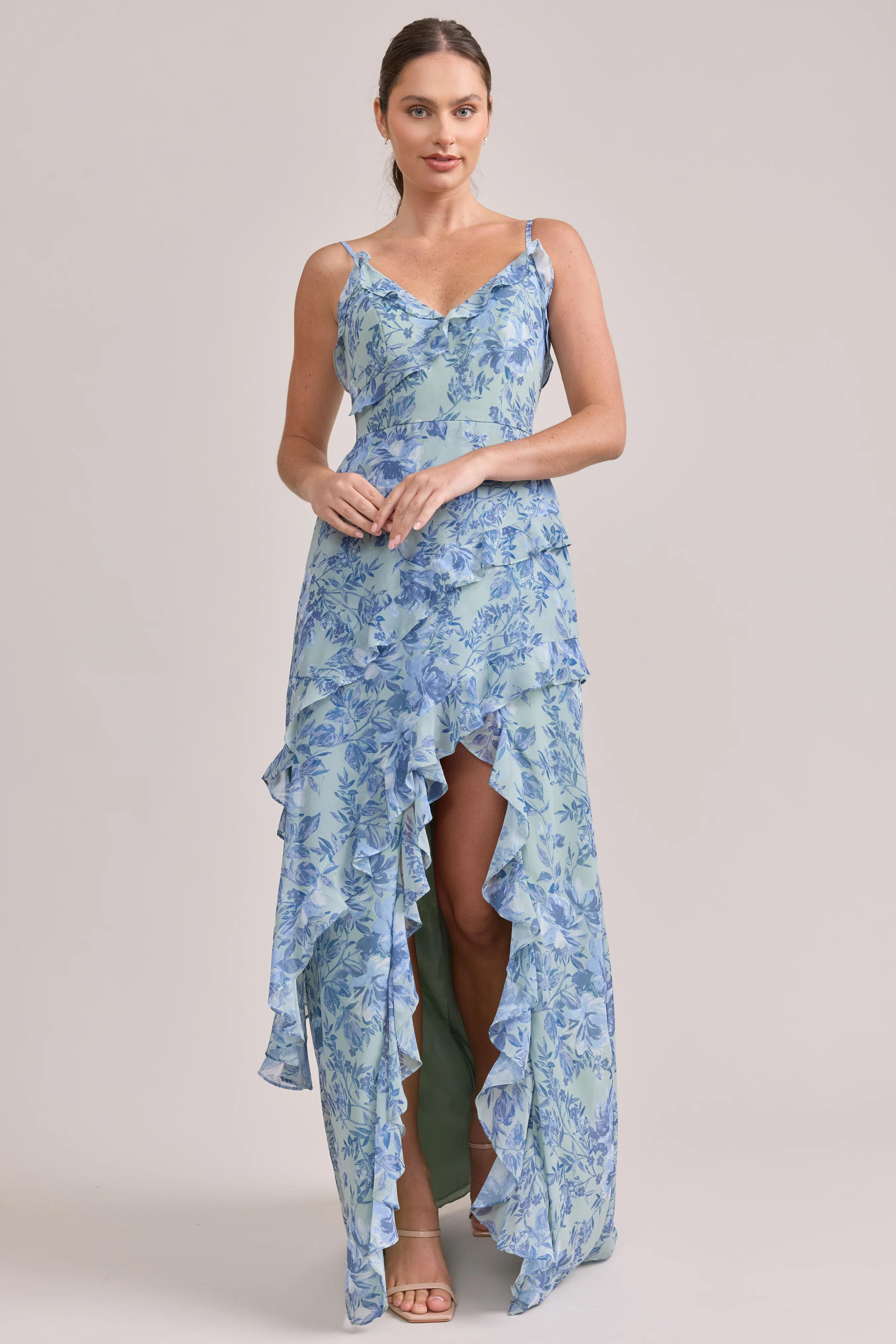 Jules Chiffon Floral Print Dress | Made To Order - Image 24