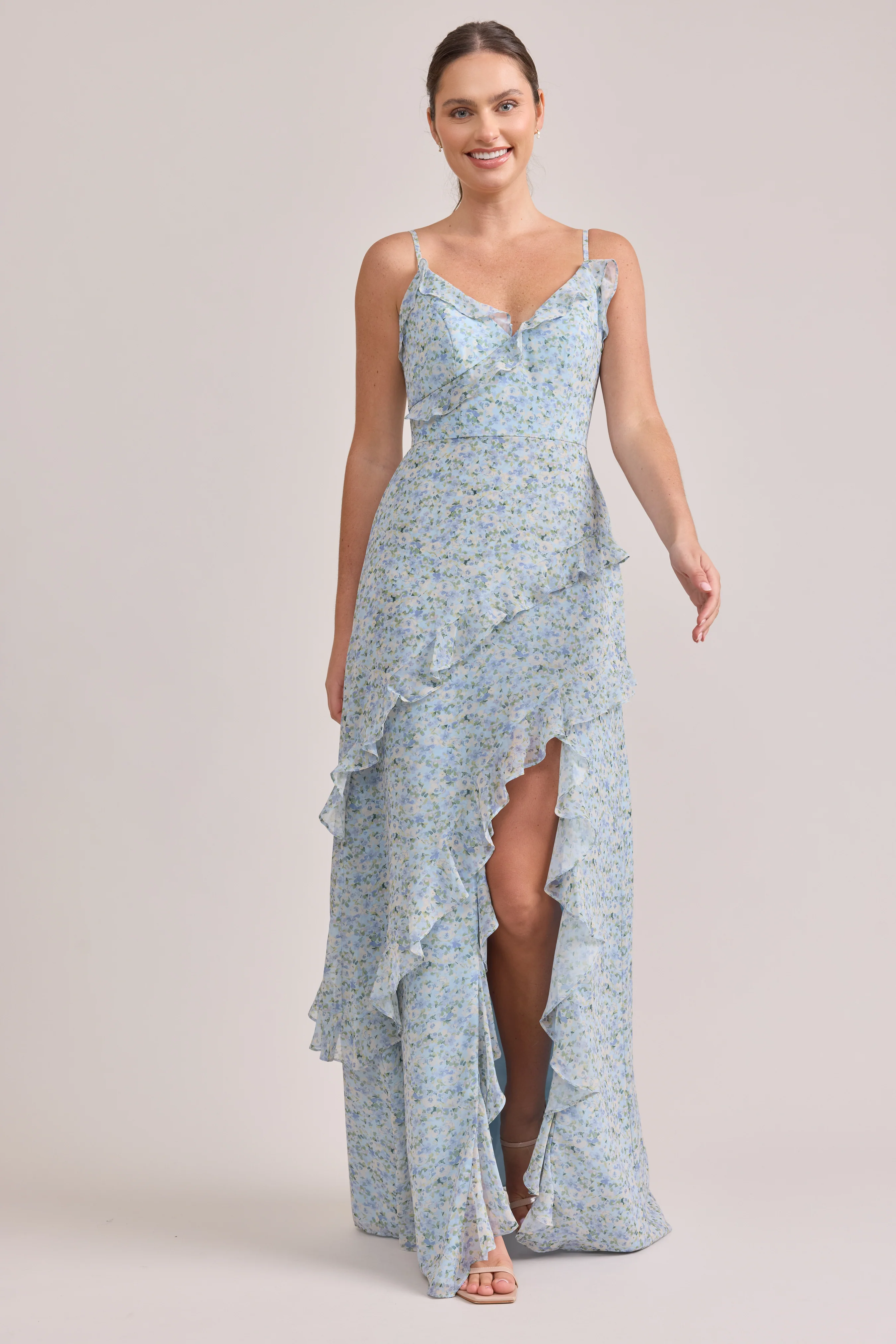 Jules Chiffon Floral Print Dress | Made To Order - Image 25