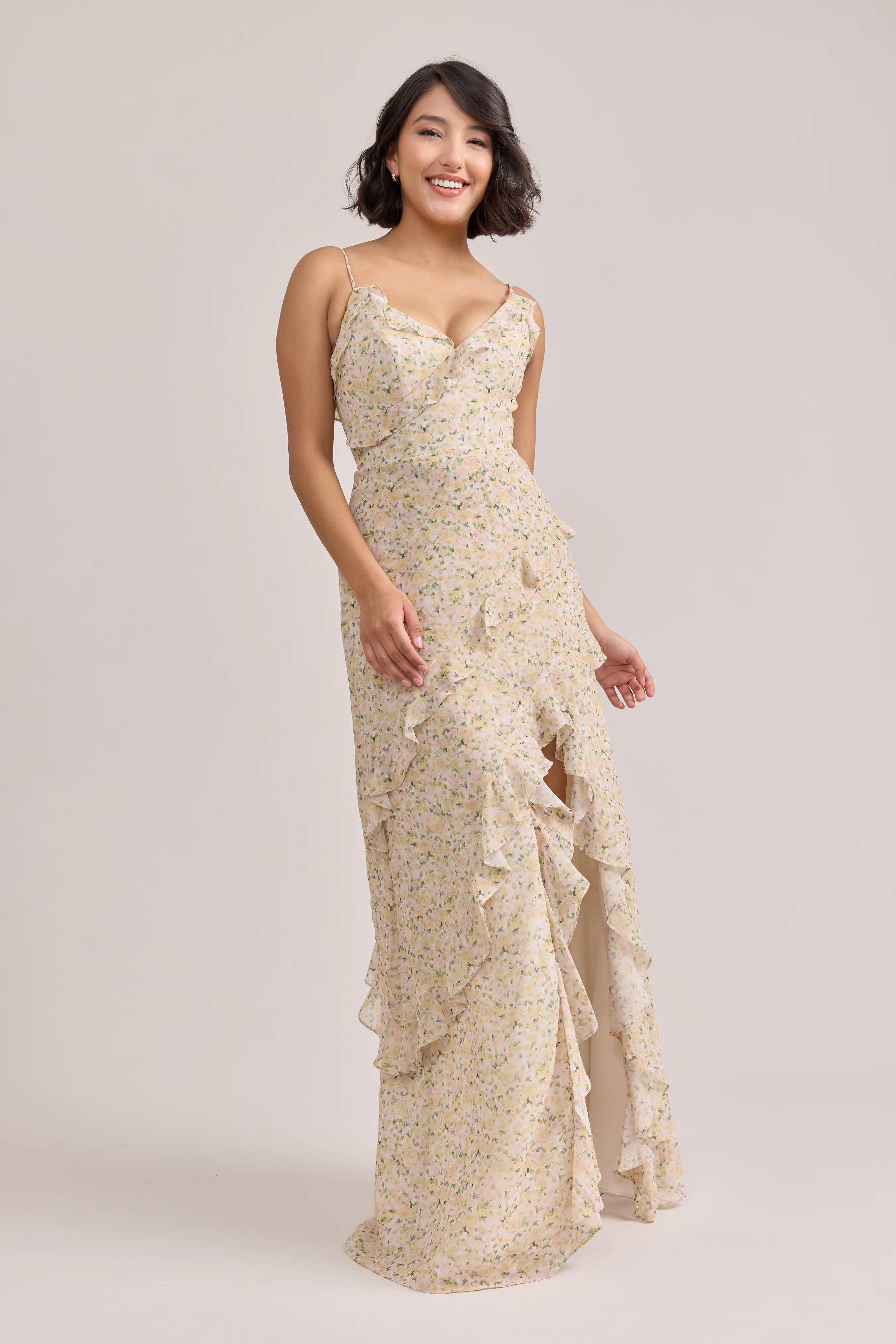 Jules Chiffon Floral Print Dress | Made To Order - Image 28