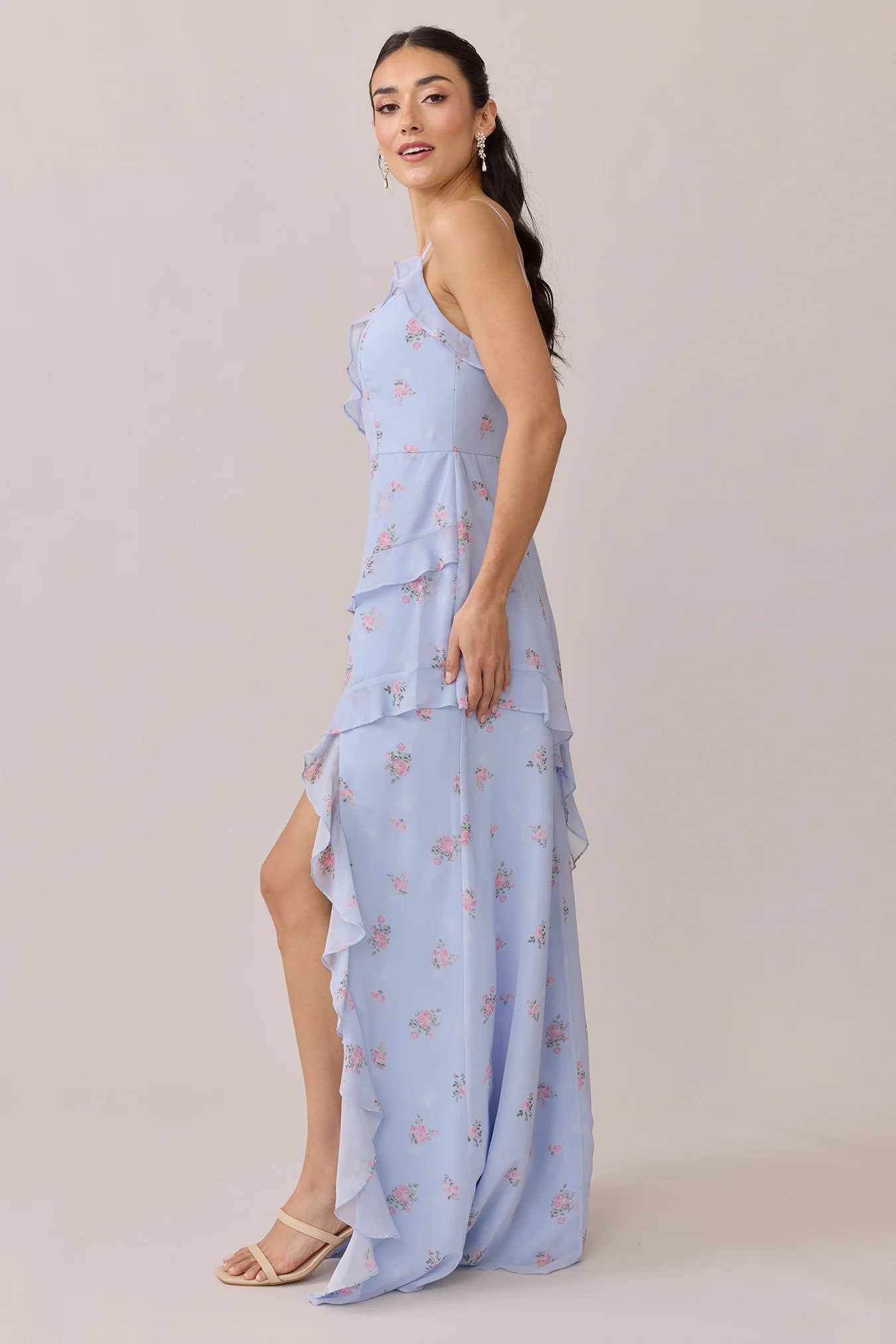 Jules Chiffon Floral Print Dress | Made To Order - Image 3