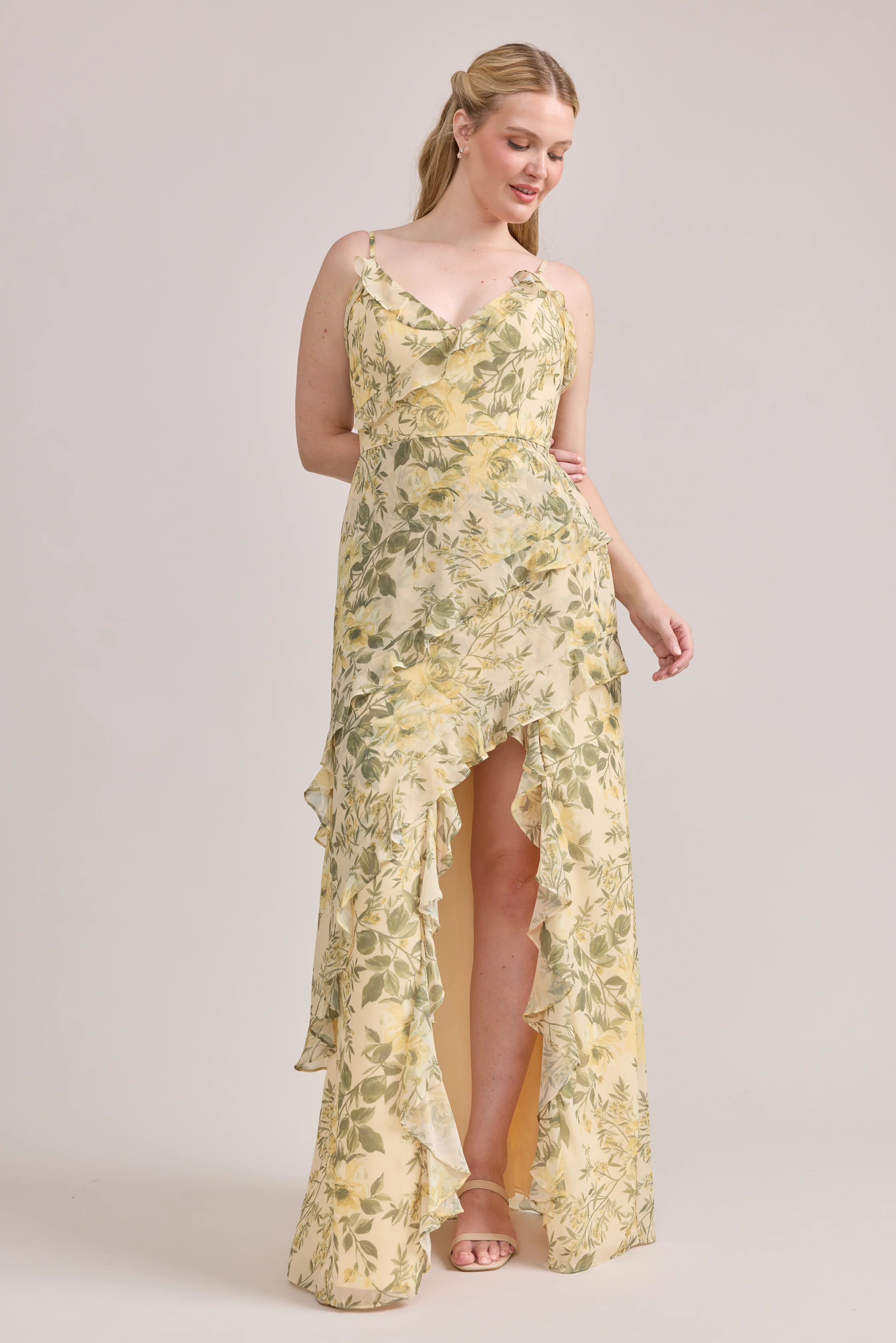 Jules Chiffon Floral Print Dress | Made To Order - Image 35