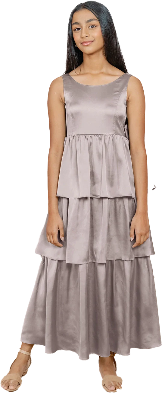 Juniors Georgia Satin Dress | Made To Order - Image 100