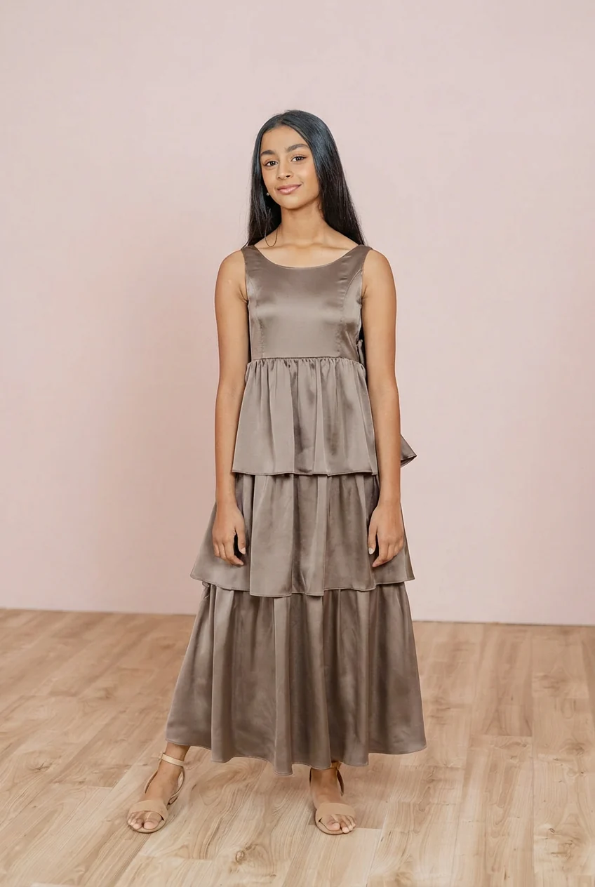 Juniors Georgia Satin Dress | Made To Order - Image 109