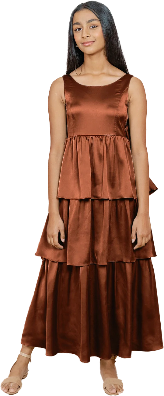 Juniors Georgia Satin Dress | Made To Order - Image 95