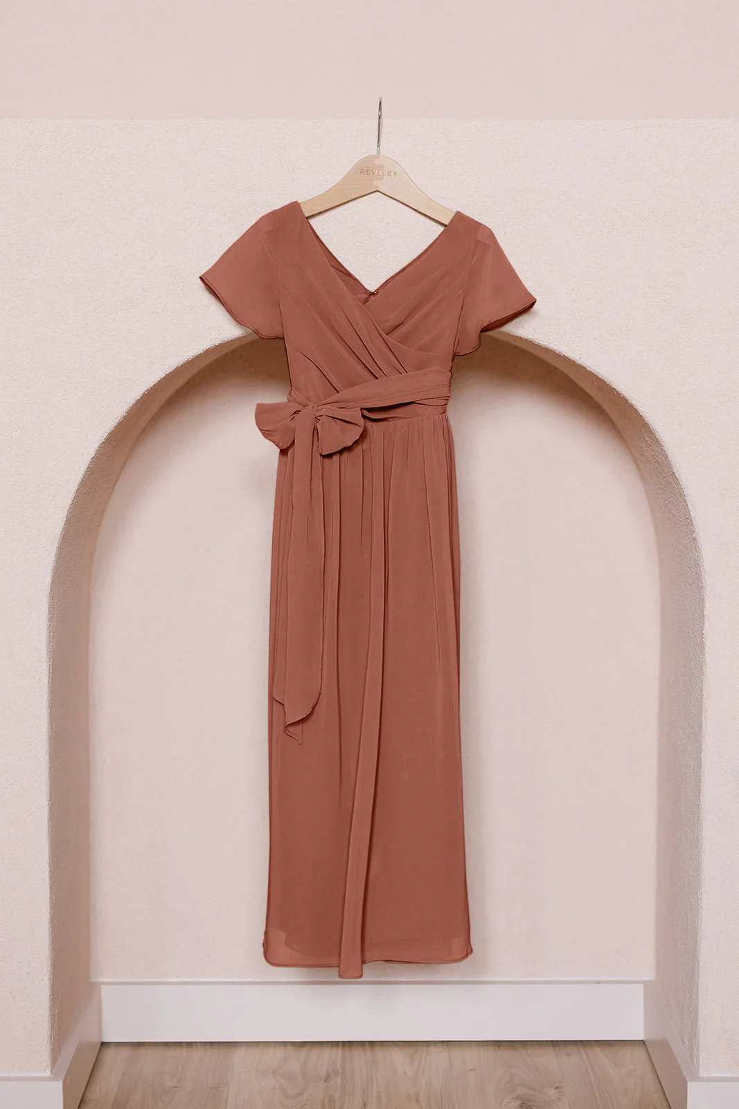 Juniors Harper Chiffon Faux Wrap Dress | Made To Order - Image 12