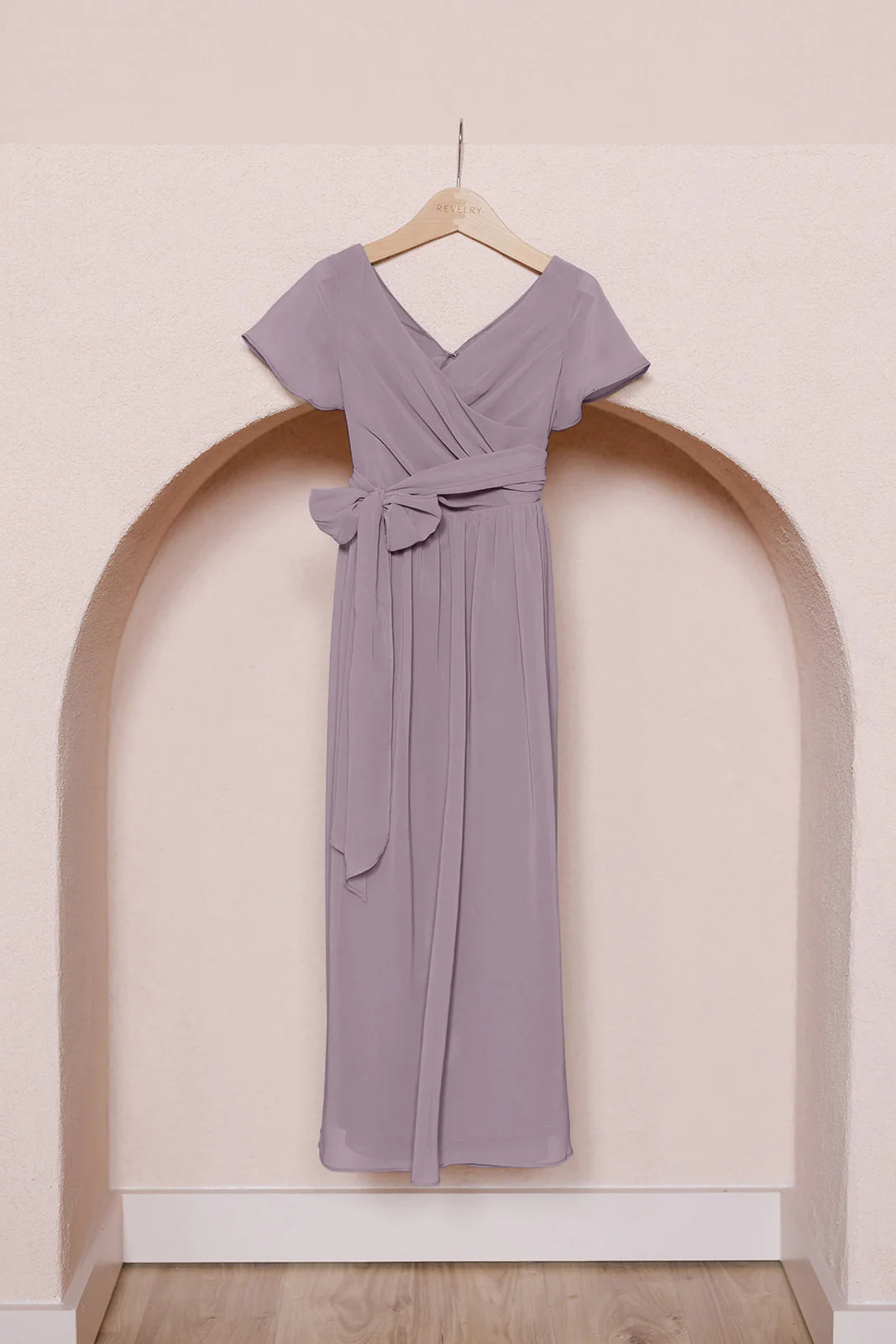 Juniors Harper Chiffon Faux Wrap Dress | Made To Order - Image 14